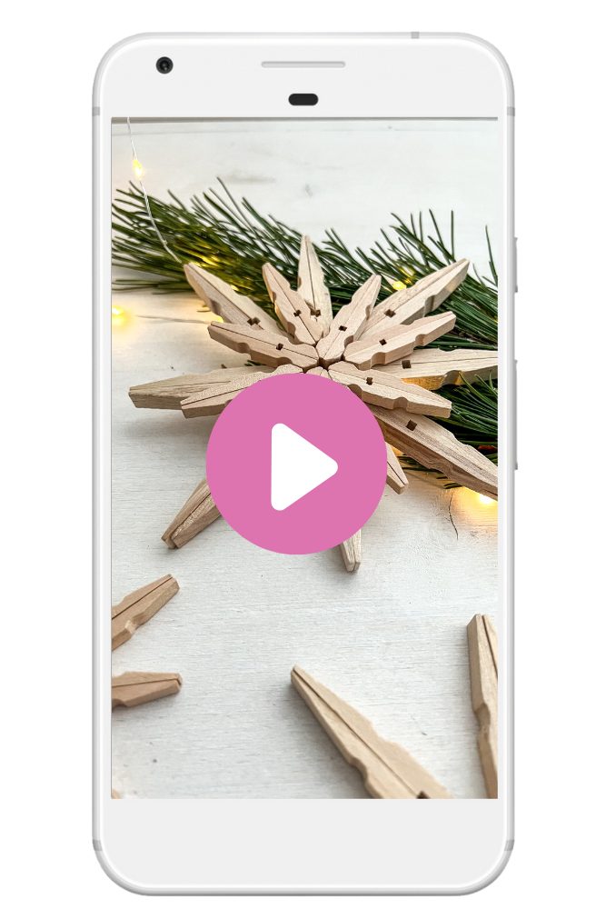DIY Weihnachtssterne aus Holz-Wäscheklammern | Kati Make It!