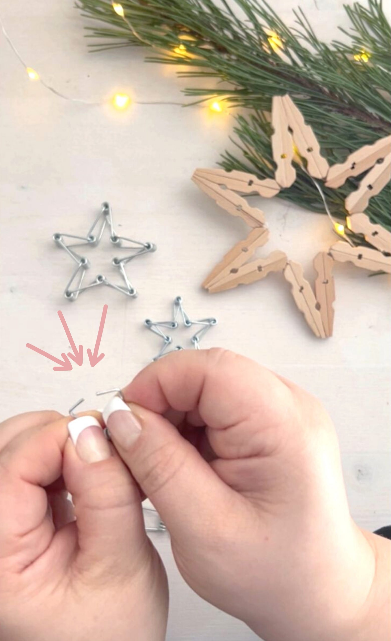 DIY Weihnachtssterne aus Holz-Wäscheklammern | Kati Make It!