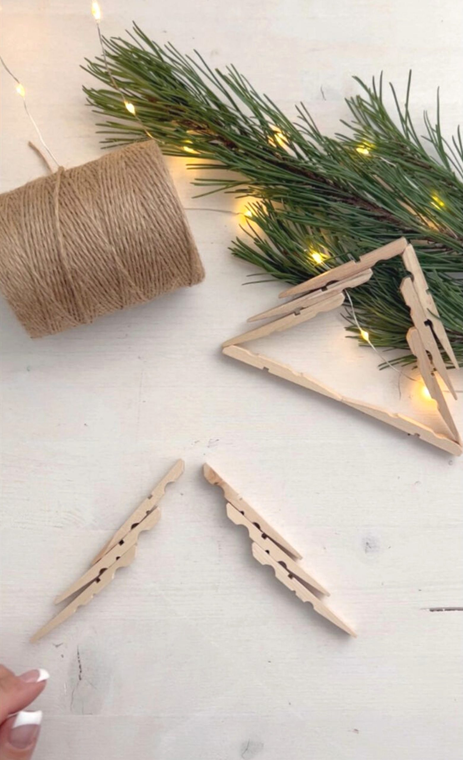Weihnachtssterne aus Holzklammern | Kati make it