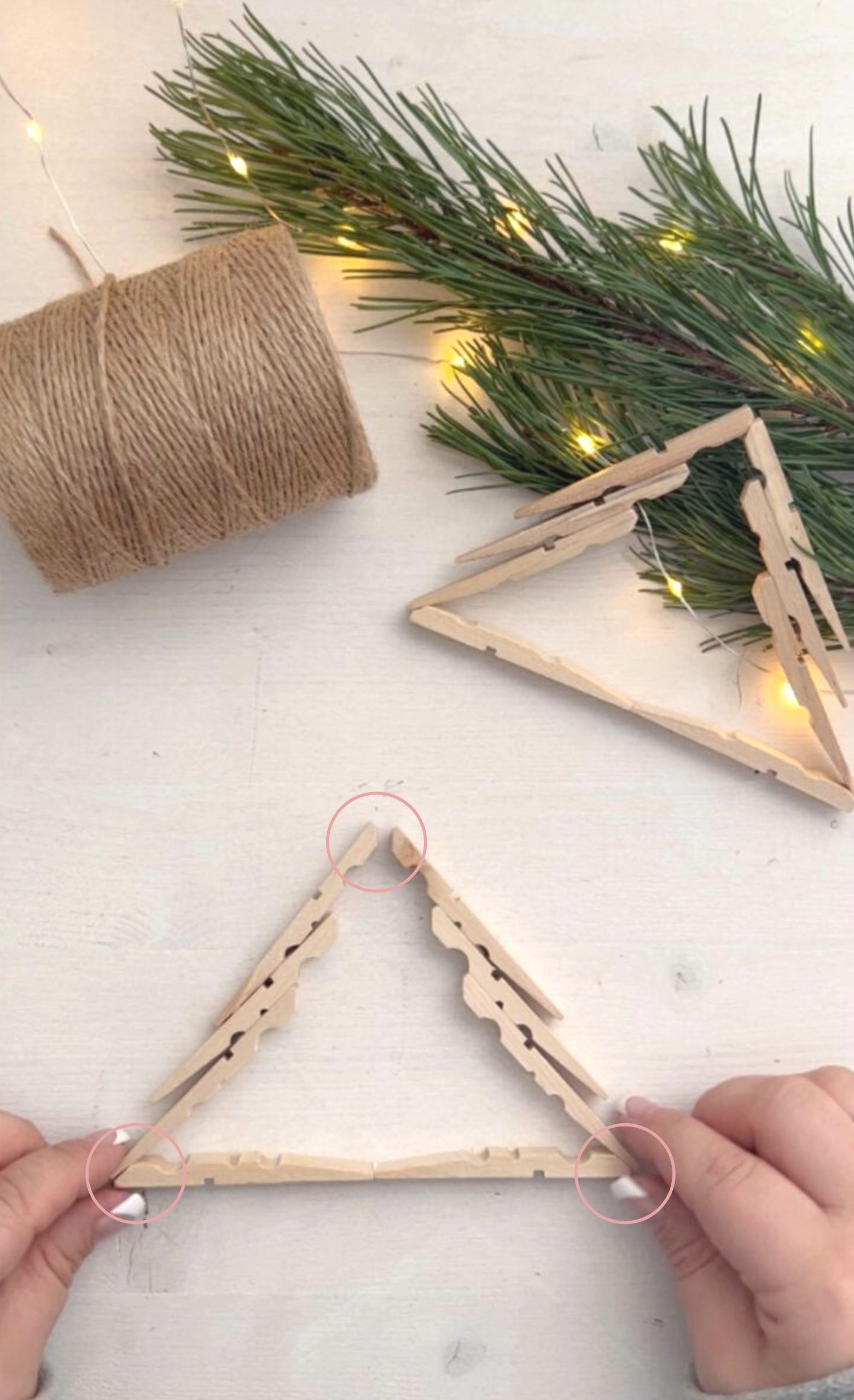 DIY Weihnachtssterne aus Holz-Wäscheklammern | Kati Make It!