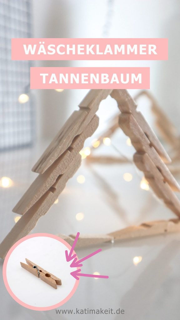 Weihnachtssterne aus Holzklammern | Kati make it