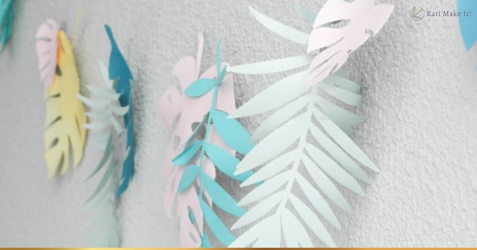 DIY Anleitung für eine tropische Blättergirlande aus Papier oder Tyvek . Perfekt für die nächste Sommerparty und Gartendekoration.