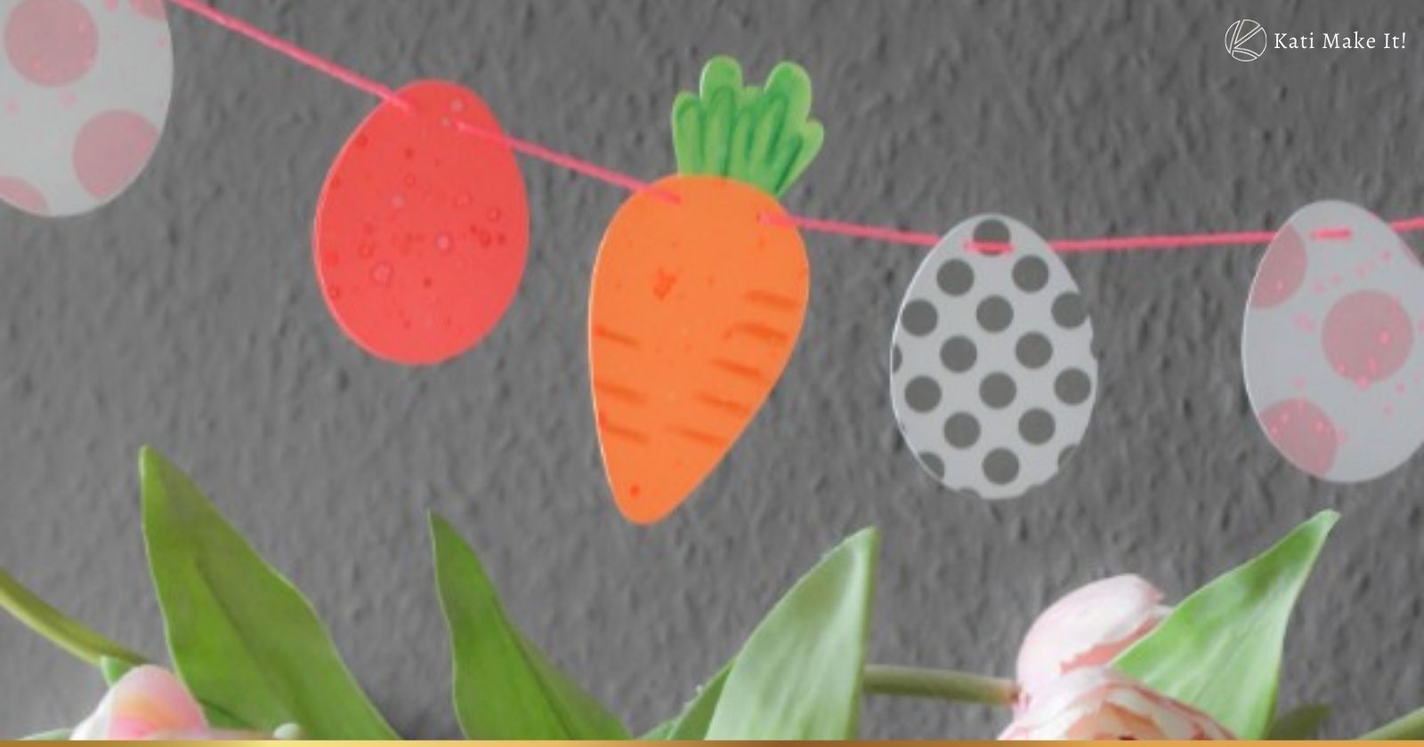 Einfaches Oster-DIY für Kinder. Ostergirlande einfach selbstgemacht aus Papier für eine österliche Dekoration oder auch als Ostergeschenk.
