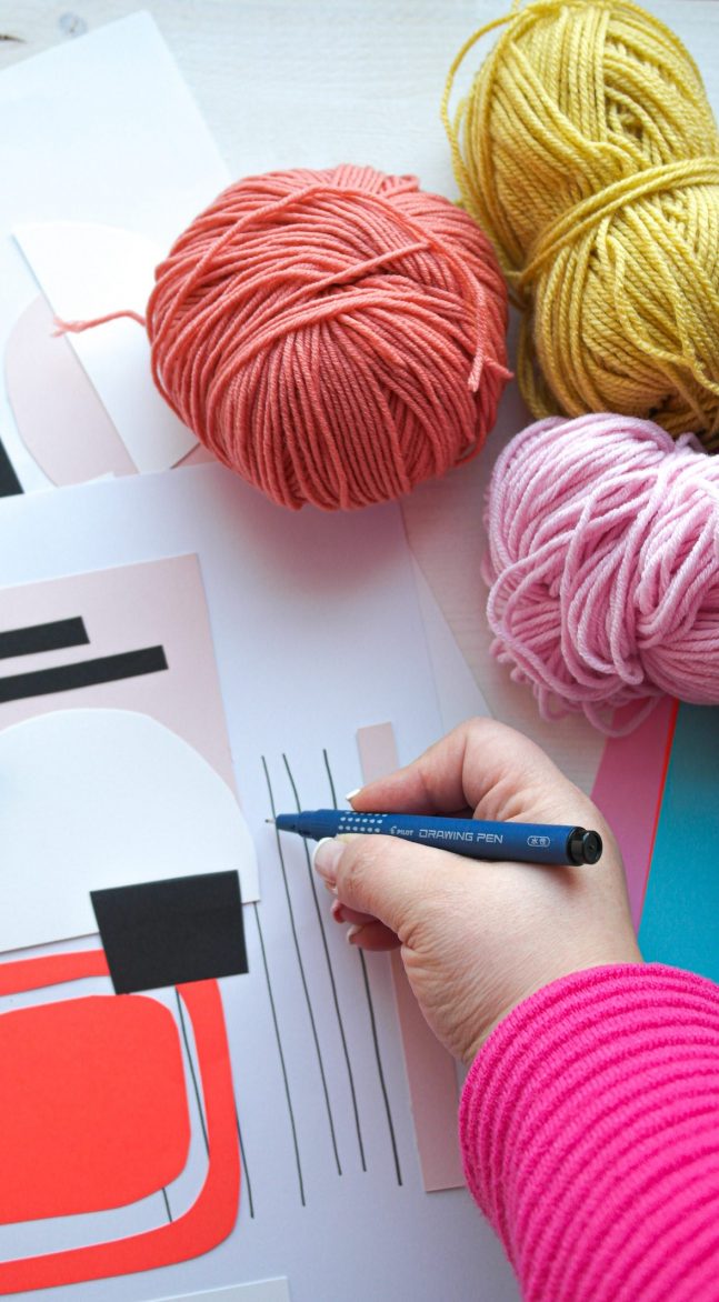 Gestalte dir vorab einen Teppich auf Papier und erstelle dir deine Muster.