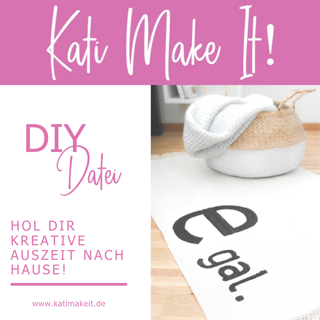 DIY Druckvorlage Teppich Sortsö mit Typographie | Kati make it