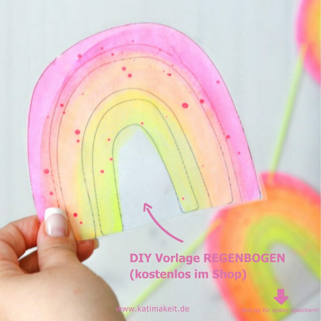 DIY Druckvorlage & Plotterdatei Regenbogen | Kati Make It!