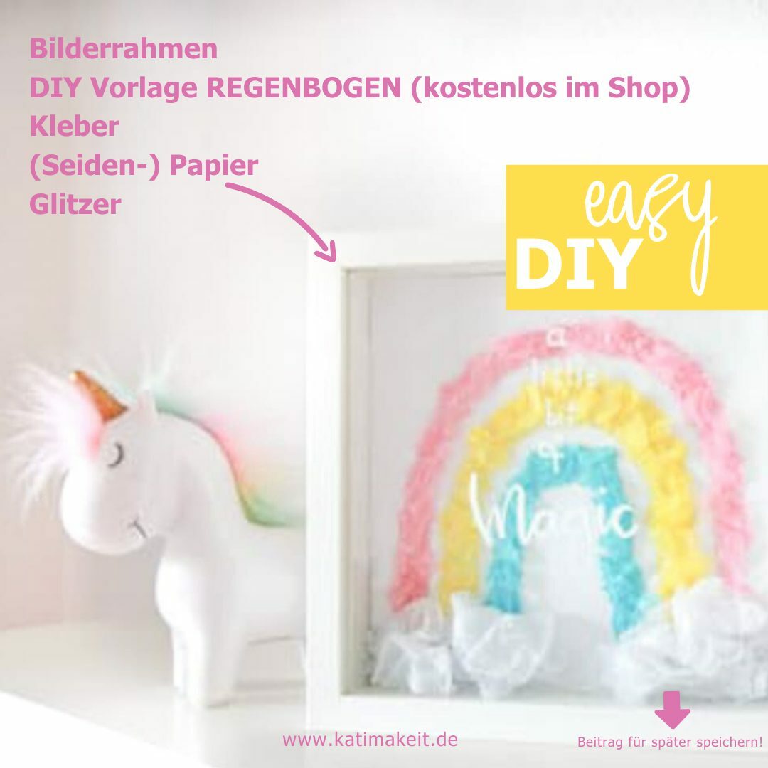 DIY Druckvorlage & Plotterdatei Regenbogen | Kati Make It!