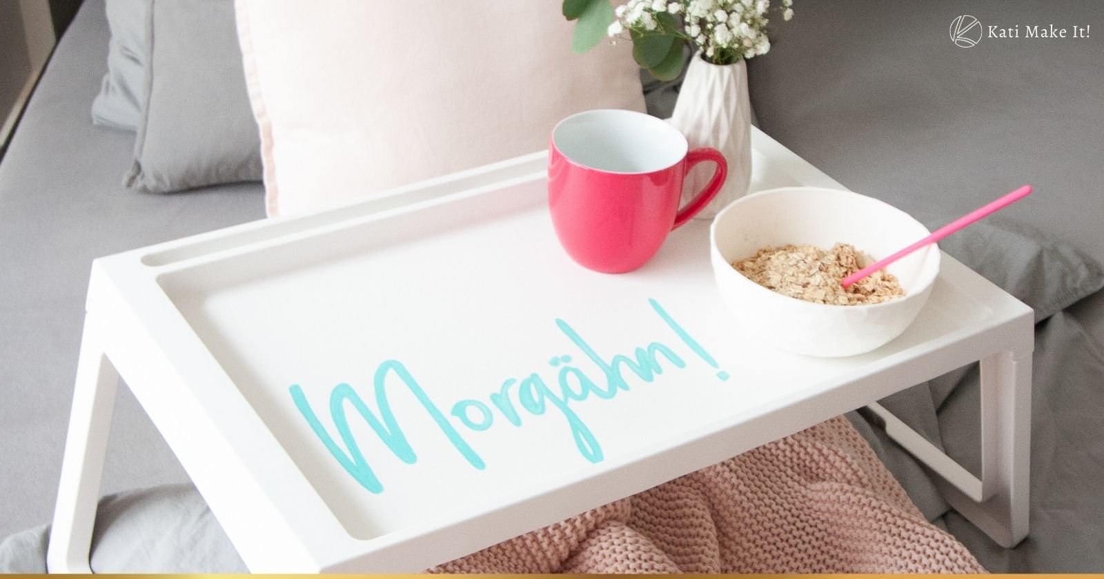 Ikea Hack: Kreative DIY-Idee zum Selbermachen. Tablett KLIPSK einfach gestalten mit den PINTOR Markern inkl. DIY- Vorlage zum Downloaden.