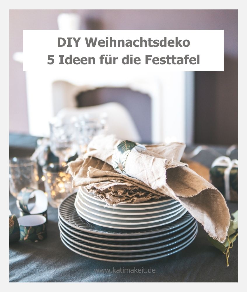 Festtafel für Weihnachten natürlich und schön