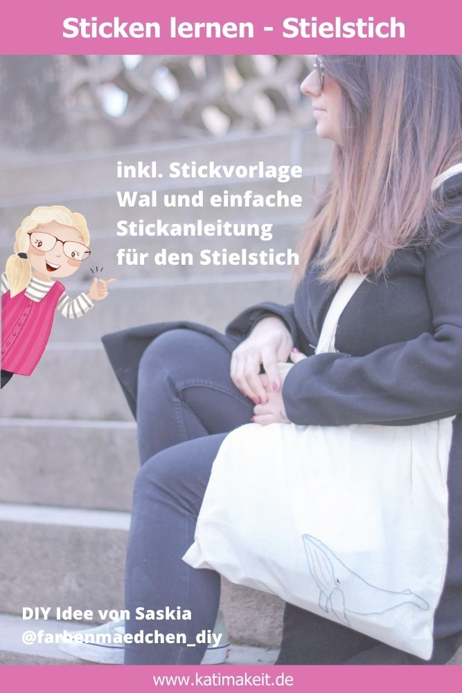 Sticken lernen: Der Stielstich einfach erklärt | Kati Make It!