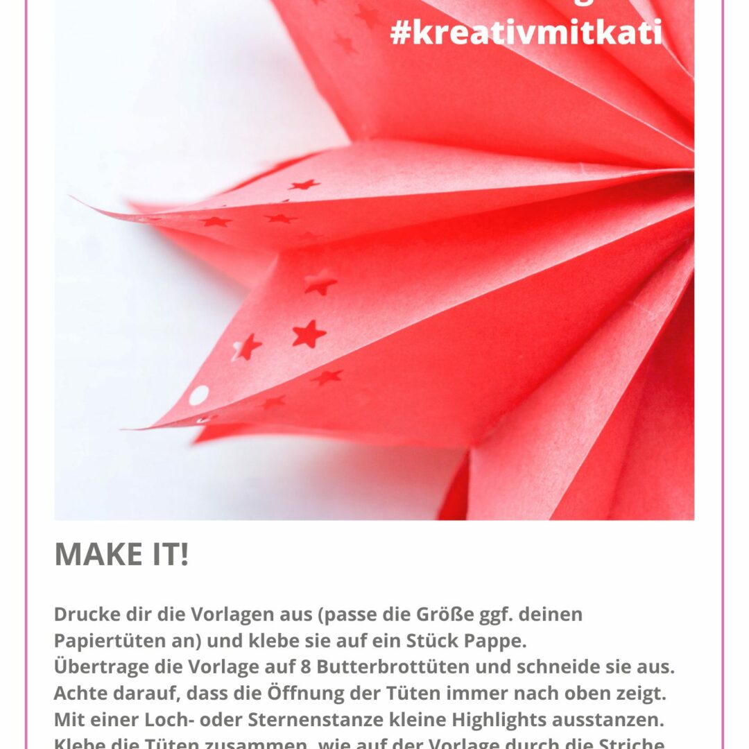 Vorlage Butterbrottütensterne