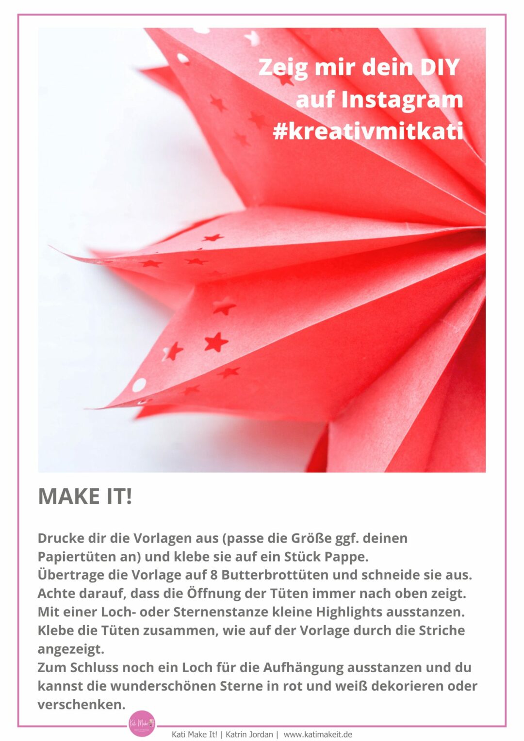 Vorlage Butterbrottütensterne