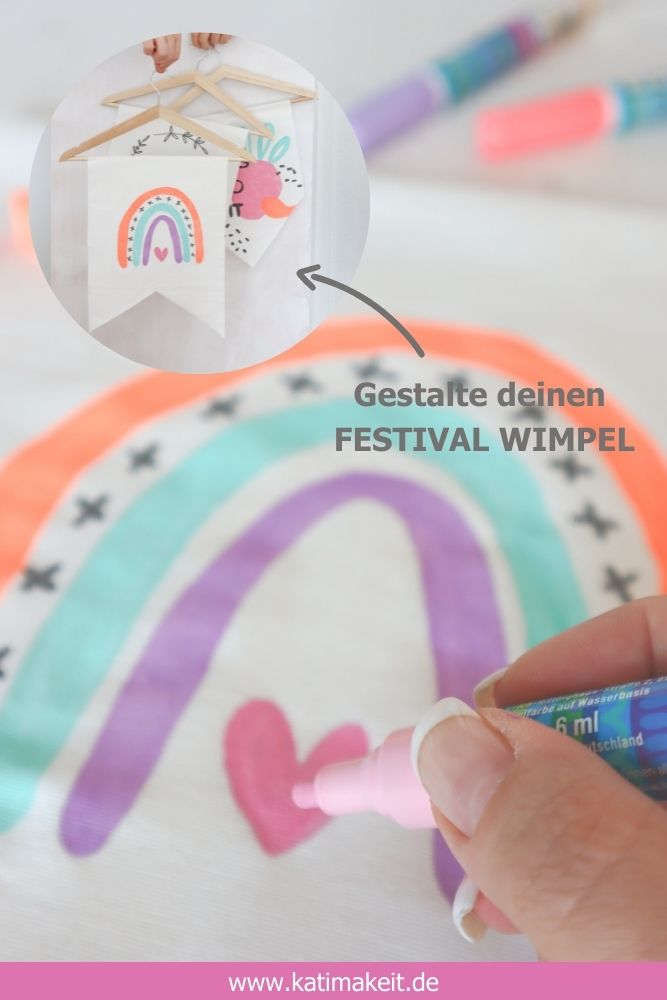 IKEA HACK Wimpel ohne Nähen basteln - einfache Upcycling DIY-Idee für deine Deko zur Gartenparty, Festival oder als DIY-Geschenk.