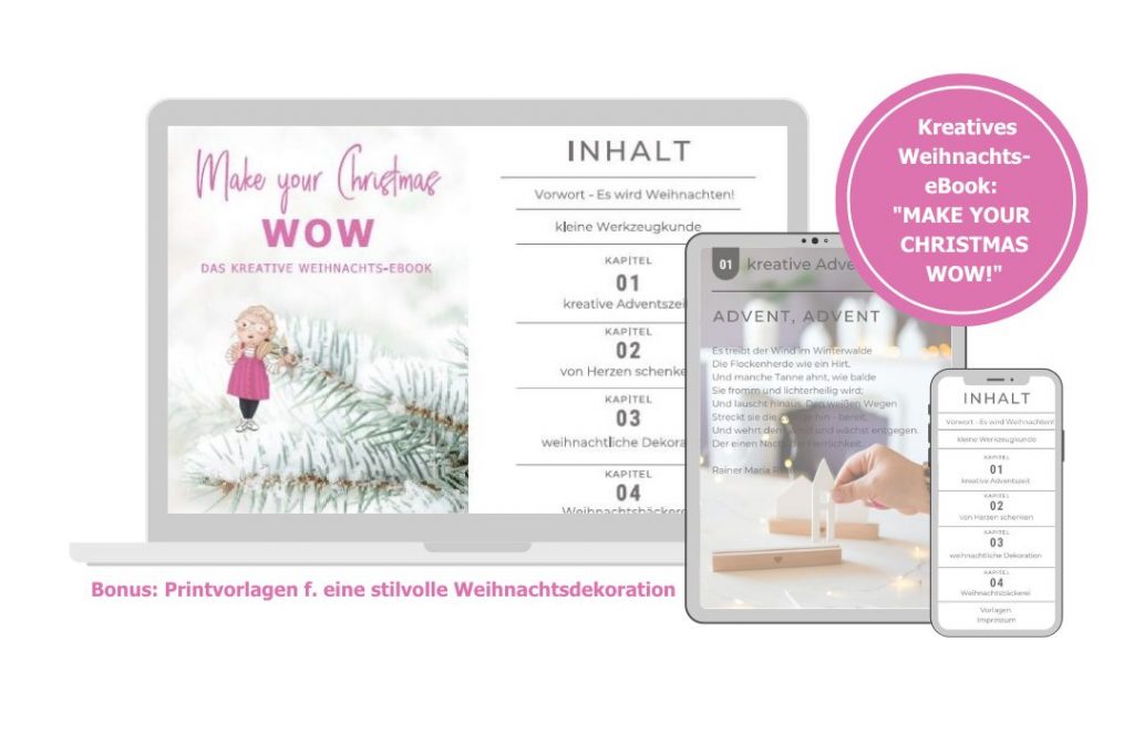 Weihnachtliches DIY: Lebkuchenhaus-Girlande aus Pappkarton basteln inkl. Vorlage | Kati make it