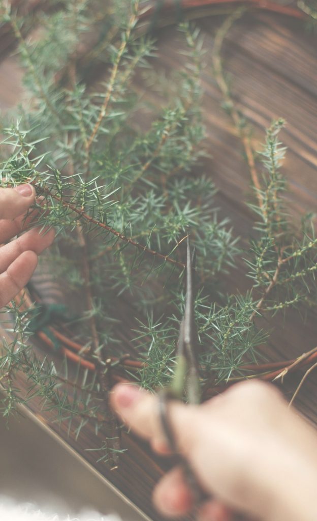 Weihnachtliche Deko-Idee: Mini-Kranz binden aus Tannenzweigen | Kati Make It!