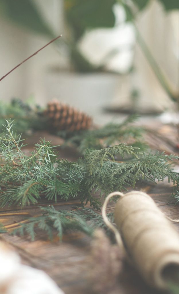 Weihnachtliche Deko-Idee: Mini-Kranz binden aus Tannenzweigen | Kati Make It!