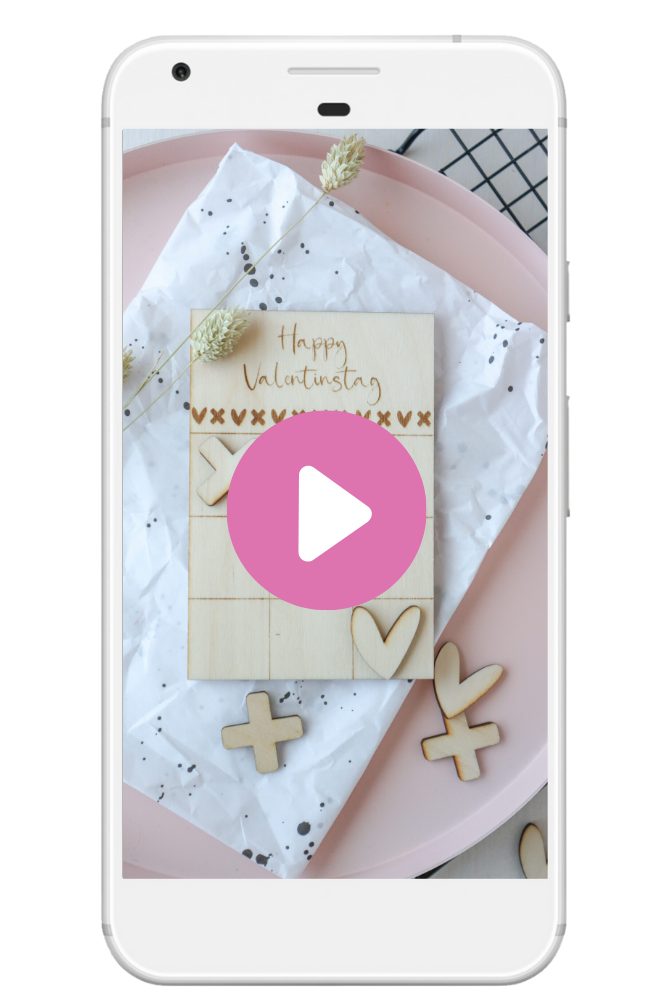 Tic Tac Toe Spiel basteln - DIY Geschenkidee zum Valentinstag mit Mr Beam | Kati Make It!