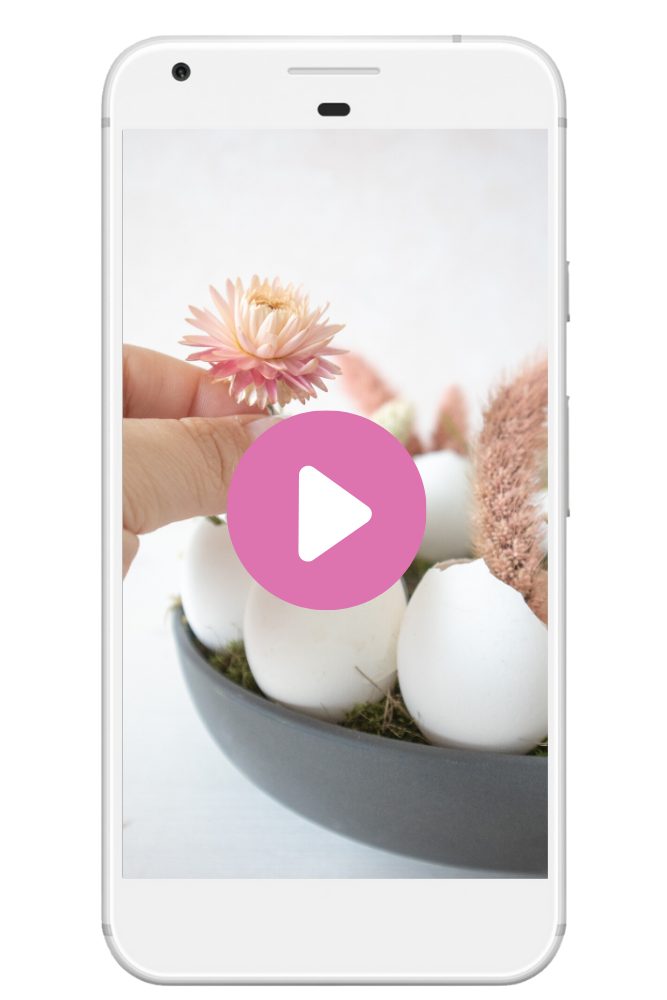 Osterdeko basteln: DIY Eierkranz mit Trockenblumen bekannt aus ARD Buffet | Kati Make It!