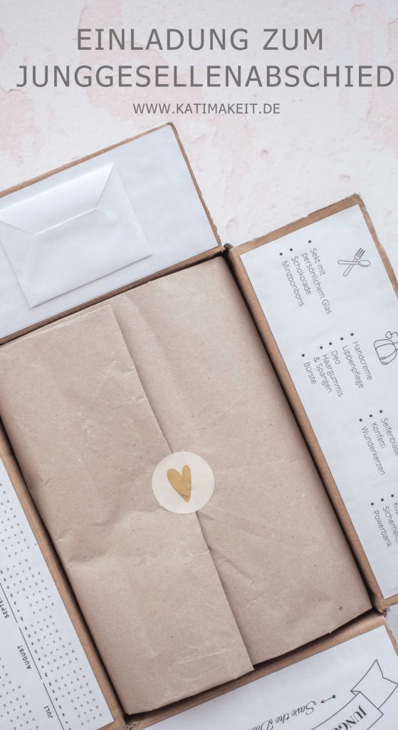 Junggesellenabschied planen: DIY-Idee für die perfekte Einladung zum JGA als Überraschungspost für die Mädels für einen unvergesslichen Tag - Kati Make It! 