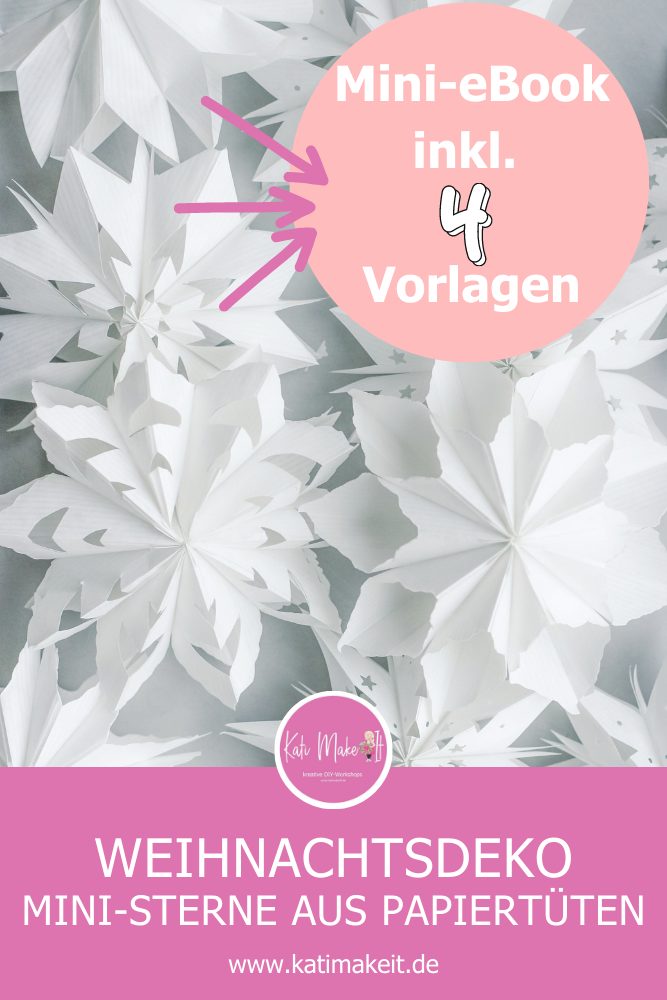 Mini-Sterne aus Papiertüten basteln - DIY Anleitung für deine Weihnachtsdeko | Kati make it