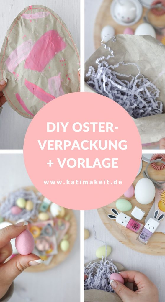 Bunte DIY Osterei Geschenkverpackung aus Papier basteln. So einfach und schön lassen sich Ostergeschenke und Osternester verpacken. 