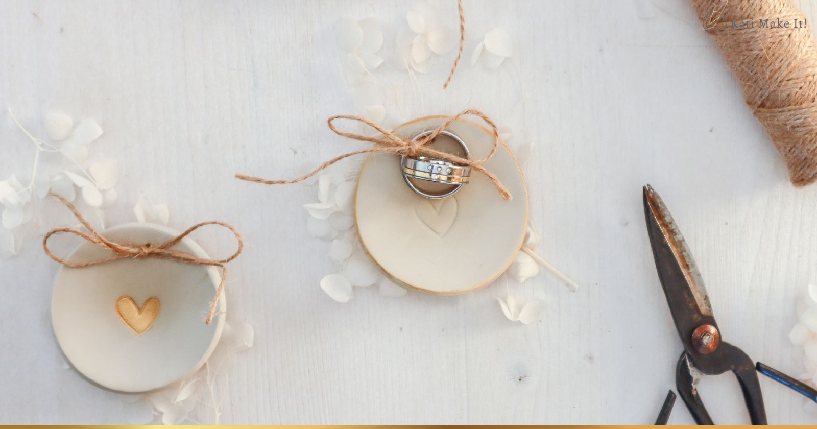 DIY-Anleitung: Ringschale für die Hochzeit einfach selber machen - langlebige Alternative zum Ringkissen und tolle Geschenkidee von Trauzeugin für die Braut.