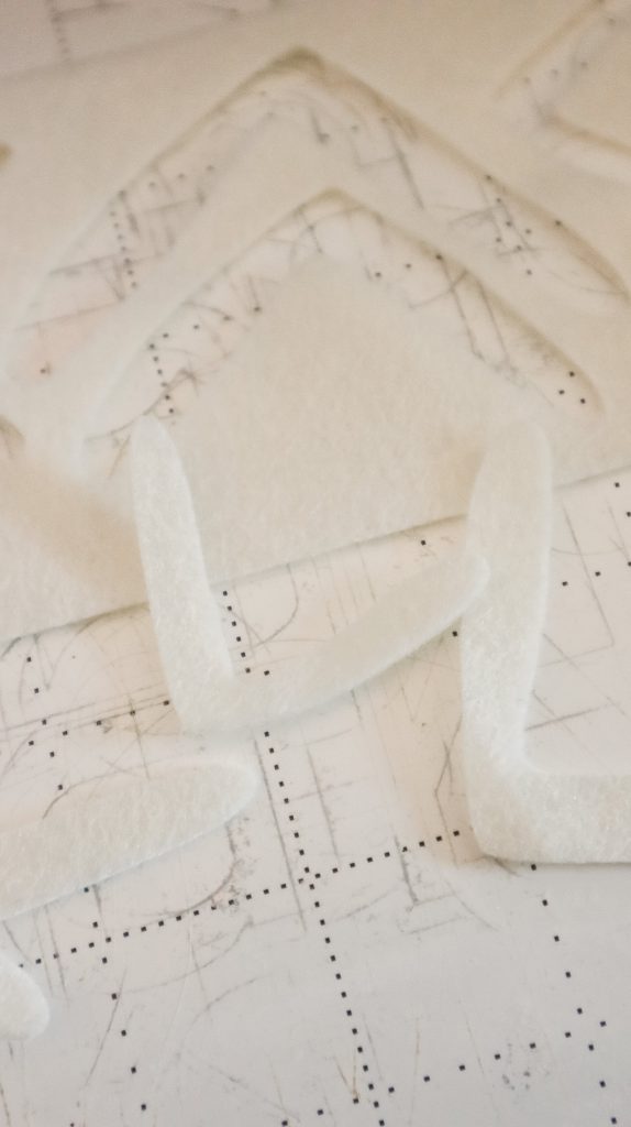 DIY-Girlande aus Filz ohne Nähen einfach selber machen. Schlichte und zeitlose Deko-Idee für das Baby- Kinderzimmer von - Kati Make It