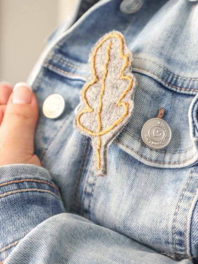 Herbst-Broschen Filz Schmuck selber machen