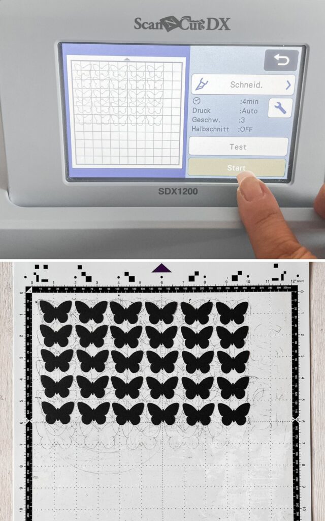 Halloween Deko basteln: 3+1 luxuriöse, aber günstige DIY Ideen für deine Halloween Deko. Schmetterling-Schwarm als Wanddeko