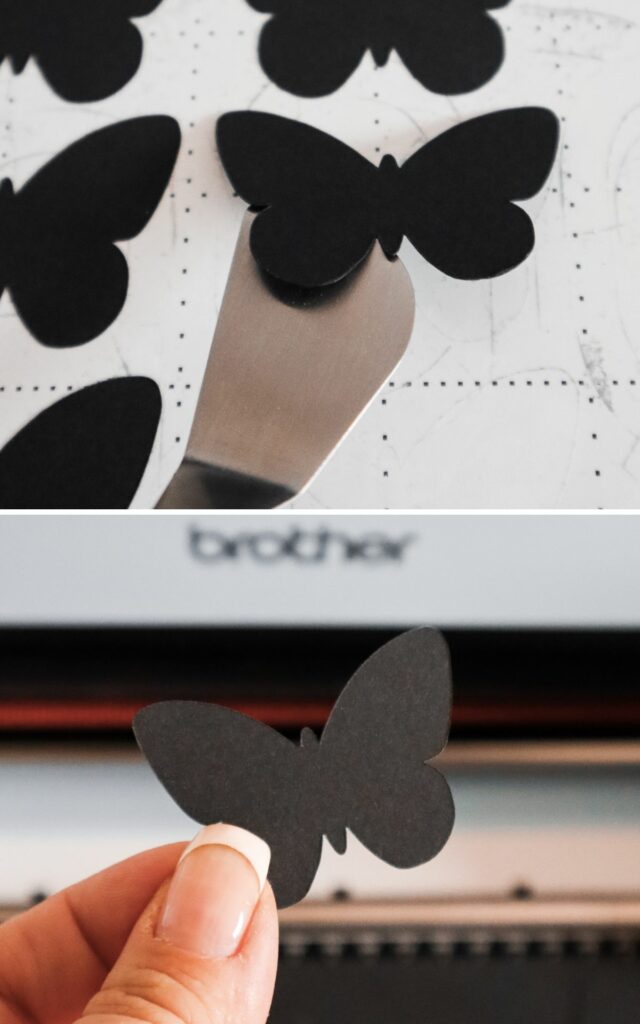 Halloween Deko basteln: 3+1 luxuriöse, aber günstige DIY Ideen für deine Halloween Deko. Schmetterling-Schwarm als Wanddeko