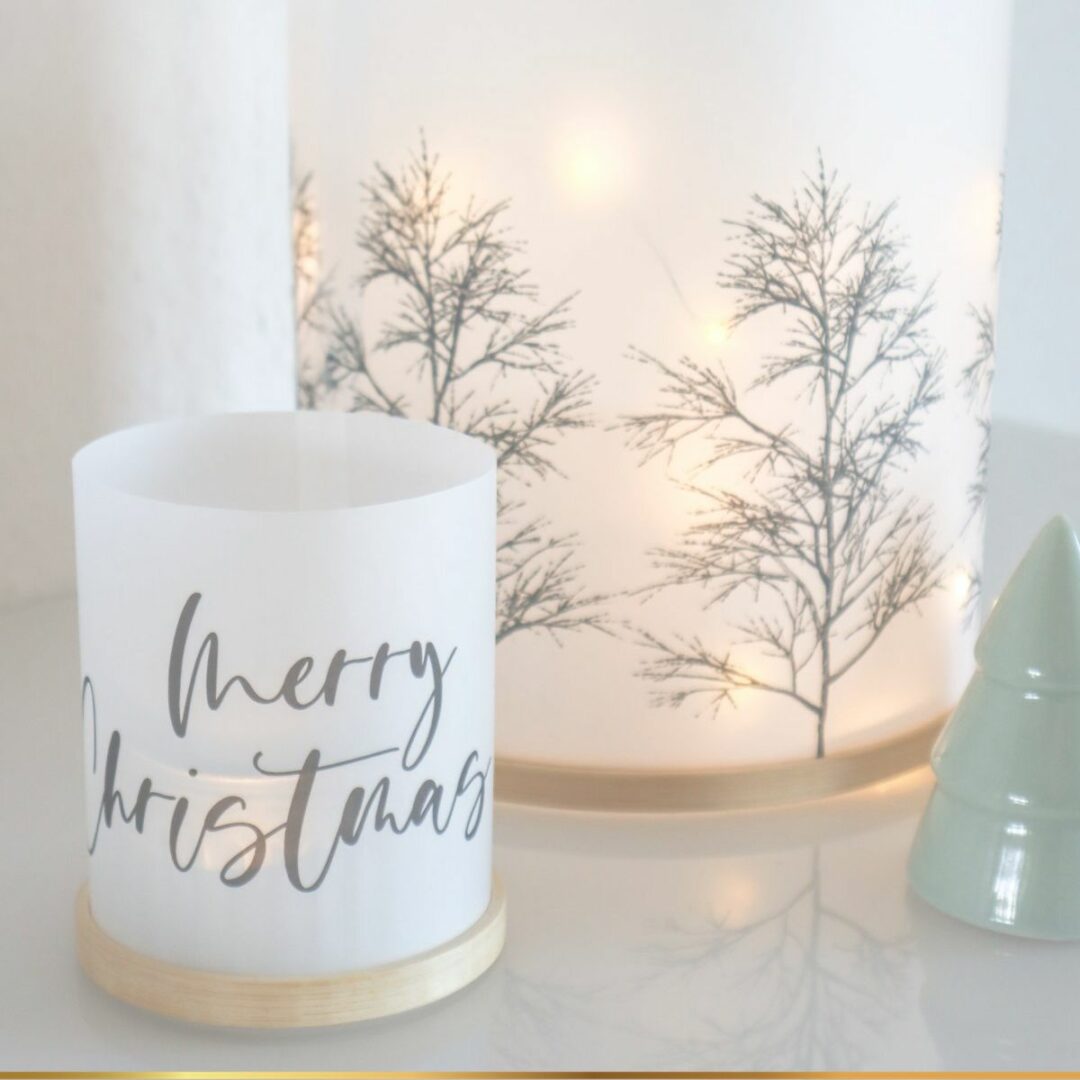 DIY Druckvorlagen für Windlicht mit Stickrahmen