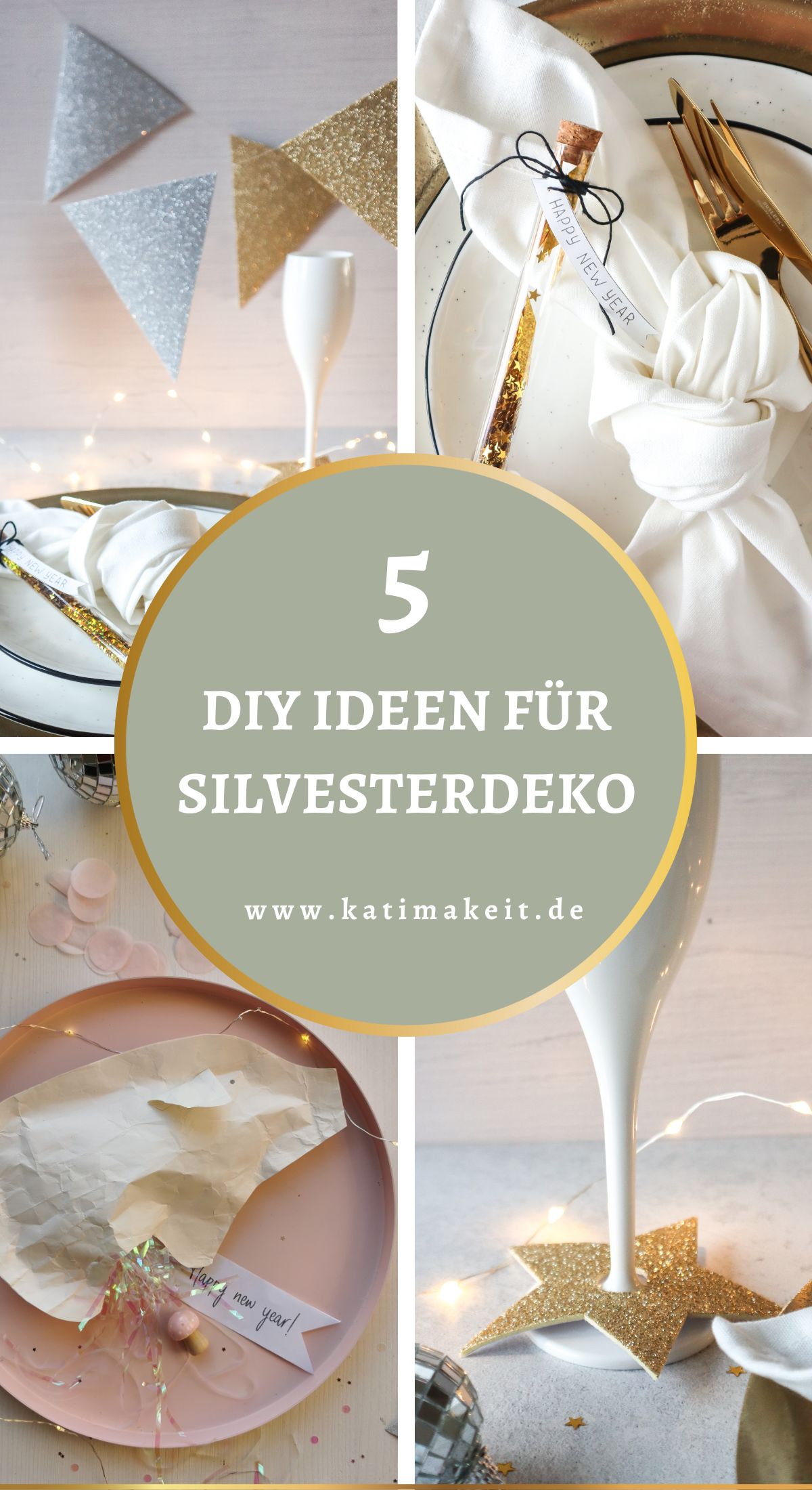 Deine Silvester-Party in funkelndem Glanz: 5 einfache, aber beeindruckende DIY-Ideen zum Silvesterdeko basteln. Anleitung & Tipps für DIY Silvesterdeko.