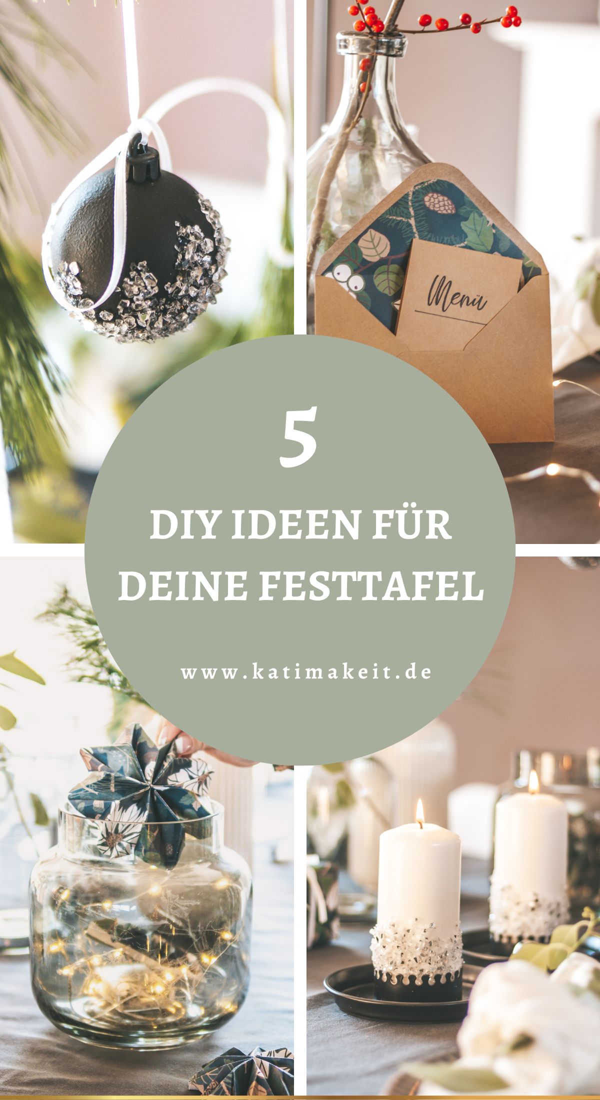 Diese Weihnachtsdeko für den Tisch ist schnell und einfach selbst gemacht und zaubert mit den Weihnachtstrend 2023 im Nu eine stimmungsvolle Festtafel. 5 Ideen & Tipps zum Nachmachen