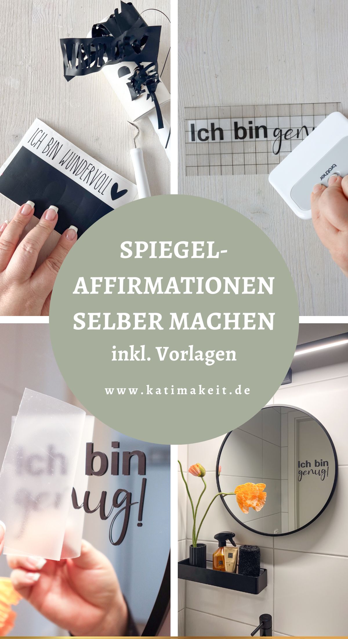 Selbstliebe zum Valentinstag: Pimp your Spiegel mit Sprüchen für mehr Selbstliebe |  Das besondere Valentinstags-DIY inkl. 30 Tage Self-Care-Challenge & Affirmationen für deinen Spiegel + mehr Plotter Ideen mit Brother ScanNCut Schneideplotter