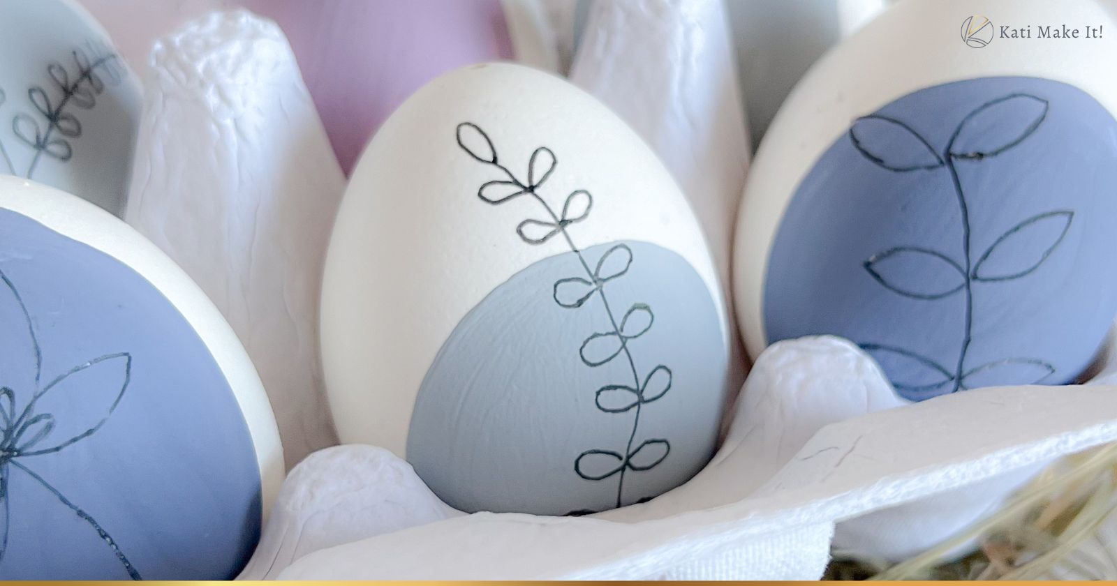 Ostereier bemalen im kunstvollen Line Art Stil + Vorlagen | Hallo Ostern: Zeit zum Ostereier bemalen! In diesem Beitrag zeige ich dir, wie du Ostereier ganz einfach im trendy Line Art Stil bemalst. Das perfekte Oster DIY für Kinder und Erwachsene. Inkl. Vorlagen für Line Art Motive und Eierkarton-Etiketten