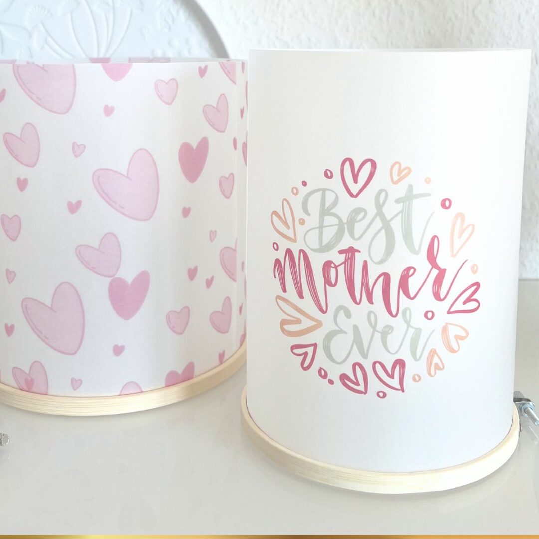 DIY Druckvorlagen für Muttertags-Windlichter mit Stickrahmen