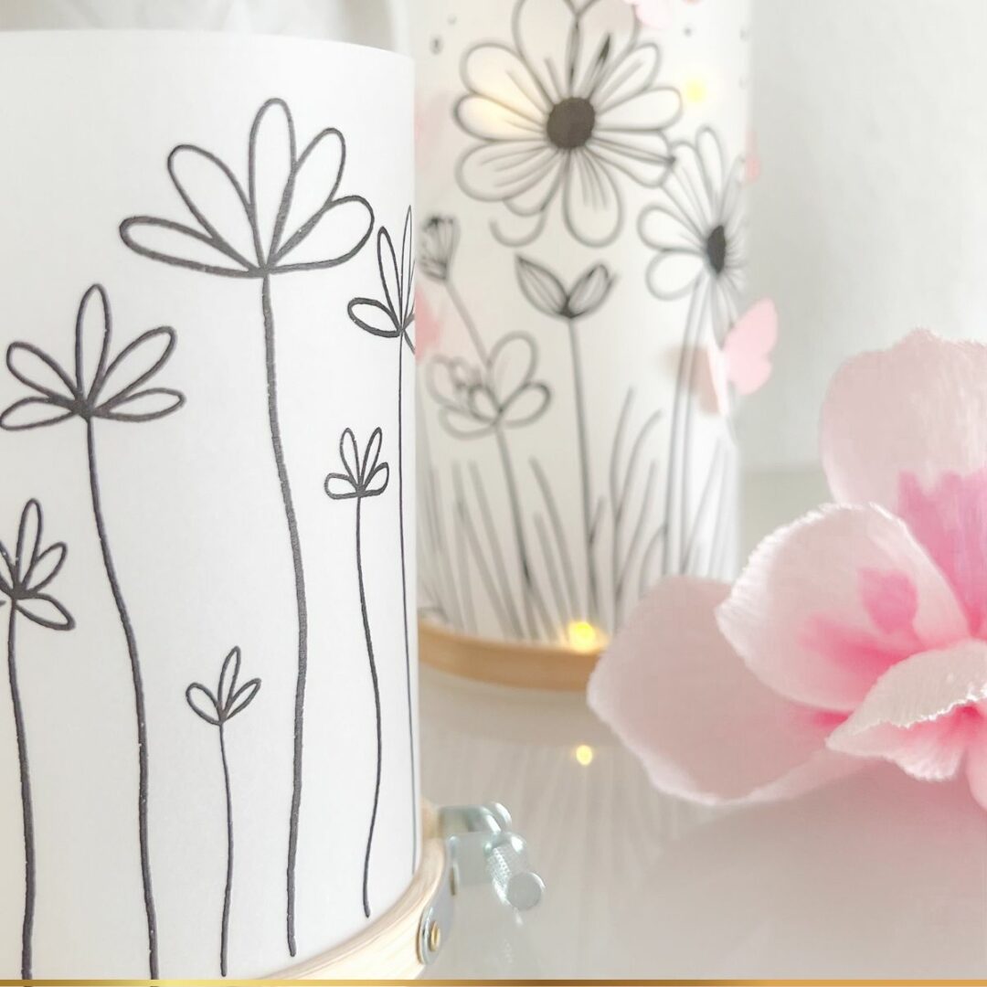 DIY Druckvorlagen für Muttertags-Windlichter mit Stickrahmen – Bild 3