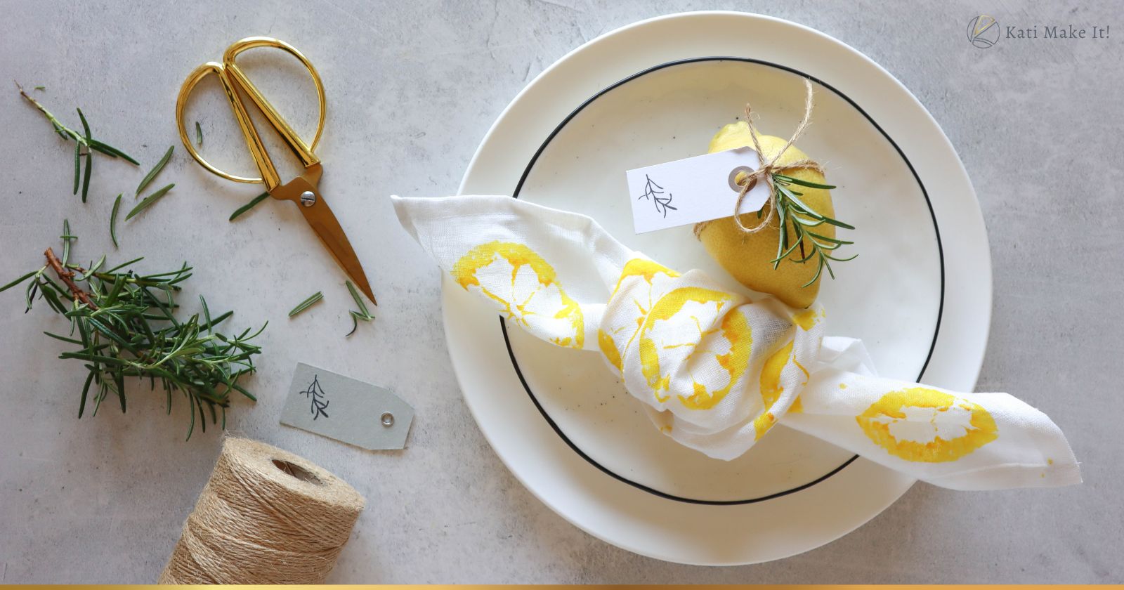 Stoff stempeln mit Zitronen für sommerfrische DIY Deko! 🍋 Meine einfache Stempel-Technik für Servietten, Geschirrtücher & Co. bekannt aus SWR & WDR Fernsehen.