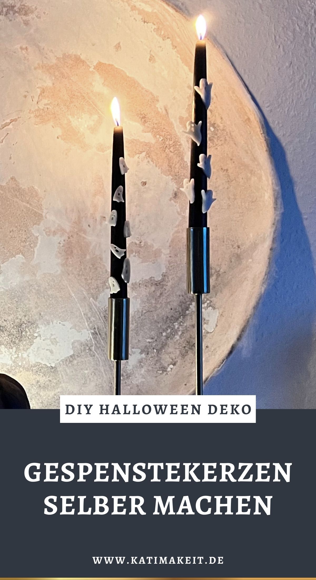 Einfache und schnelle Kerzen-Idee für Halloween: Geisterkerzen selber machen | DIY Anleitung für schaurig-süße  Halloween Kerzen für deine Halloween Deko