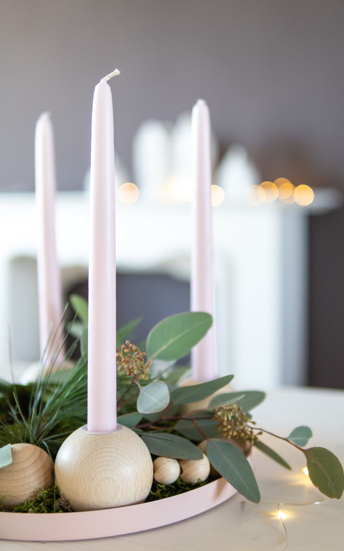 Adventskranz basteln aus Holz-Kugeln - Mein skandinavischer Adventskranz im SWR Studio | Kati Make It!