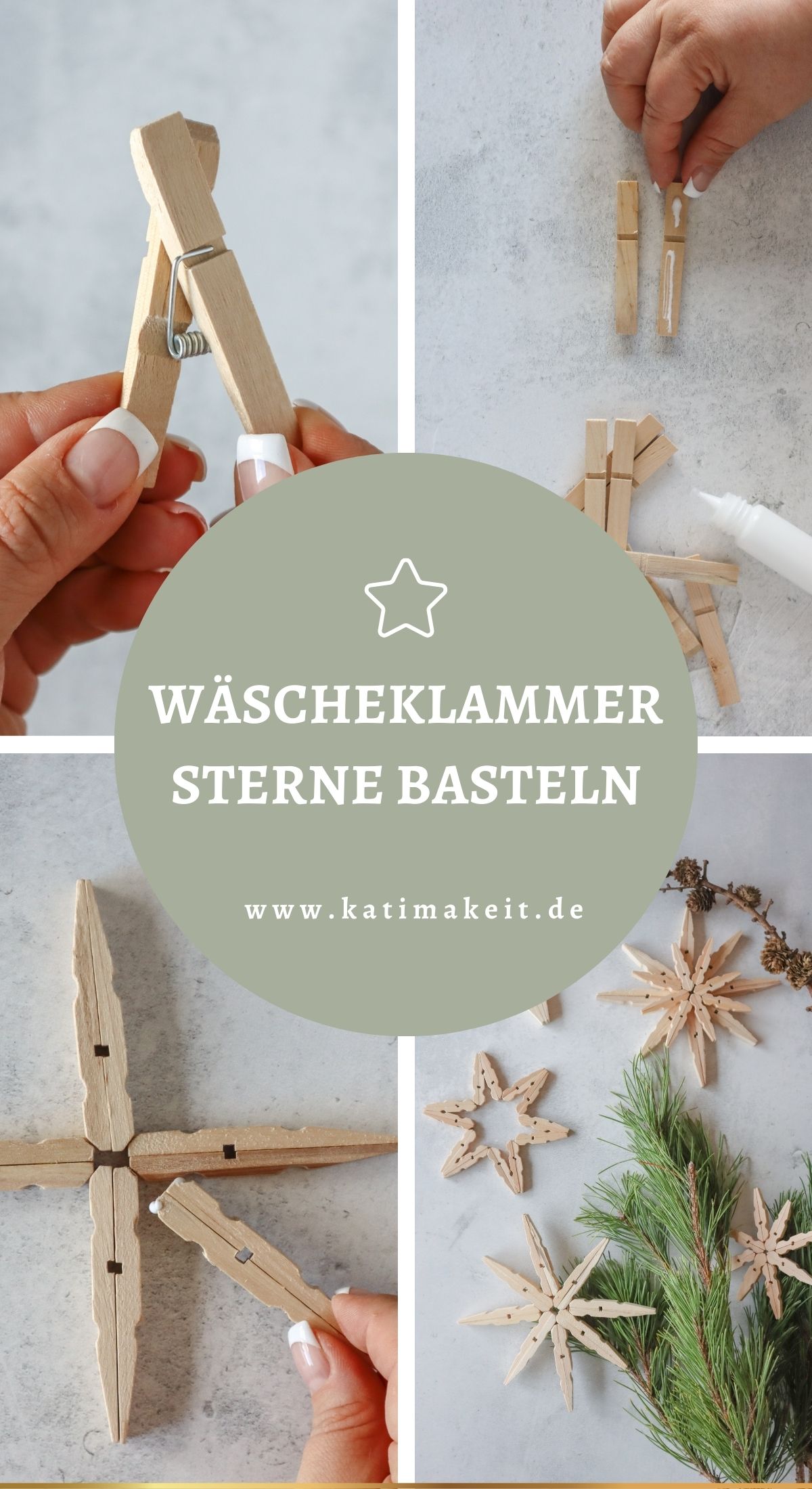 Selbstgemachte Wäscheklammer Sterne – DIY-Adventsschmuck, der bezaubert! Verwandle Wäscheklammern in festliche Fensterdeko & Geschenkanhänger in Stern-Form. Bekannt aus ARD Buffet