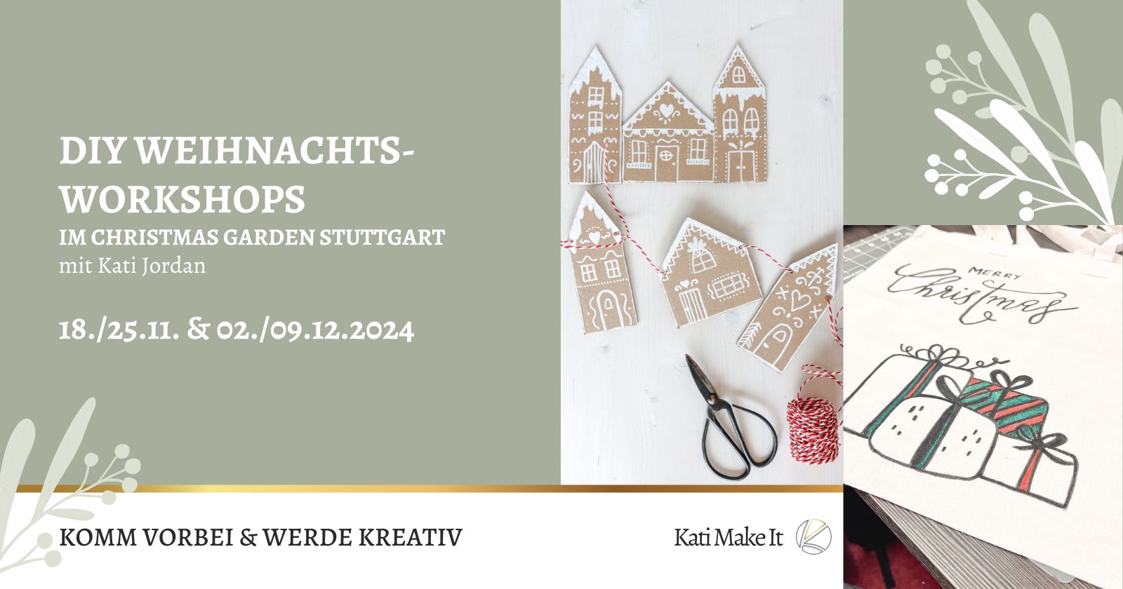 Kostenlose Weihnachts-Workshops im Christmas Garden Stuttgart! Erlebe mit mir unvergessliche Weihnachtsmomente in der Wilhelma und lass uns gemeinsam kreativ werden.