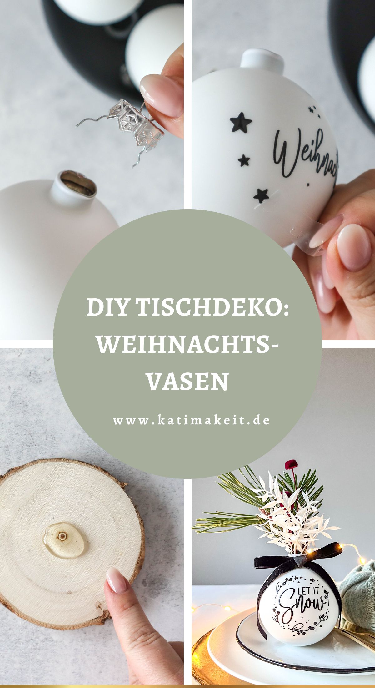 Weihnachtskugel DIY - Edle Tischdeko für Weihnachten basteln aus Christbaumkugeln - Verleihe deiner Tischdeko für Weihnachten das gewisse Etwas mit diesem kreativen Weihnachtskugel DIY, das deine Gäste garantiert beeindrucken wird.