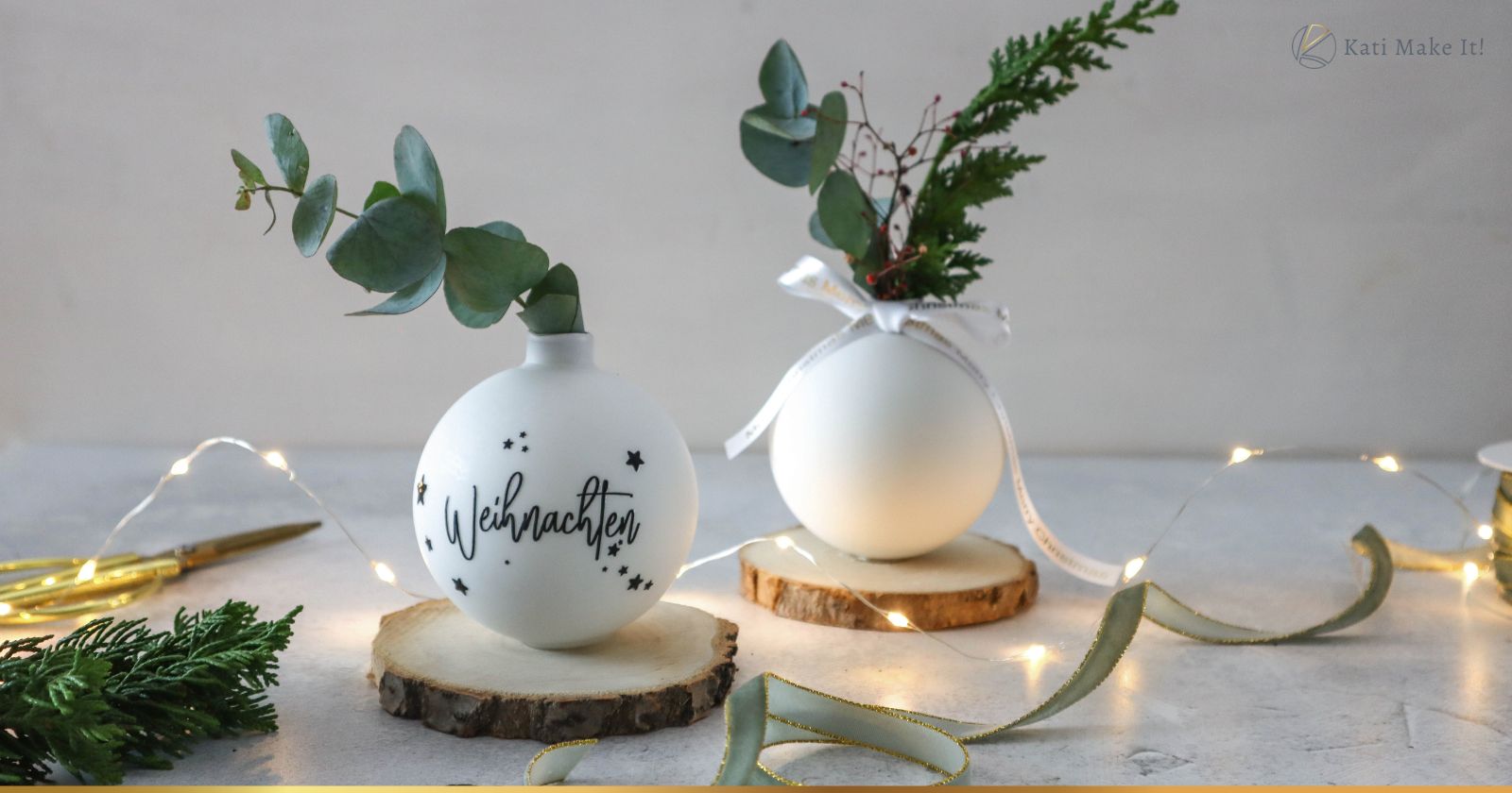 Weihnachtskugel DIY - Edle Tischdeko für Weihnachten basteln aus Christbaumkugeln - Verleihe deiner Tischdeko für Weihnachten das gewisse Etwas mit diesem kreativen Weihnachtskugel DIY, das deine Gäste garantiert beeindrucken wird.