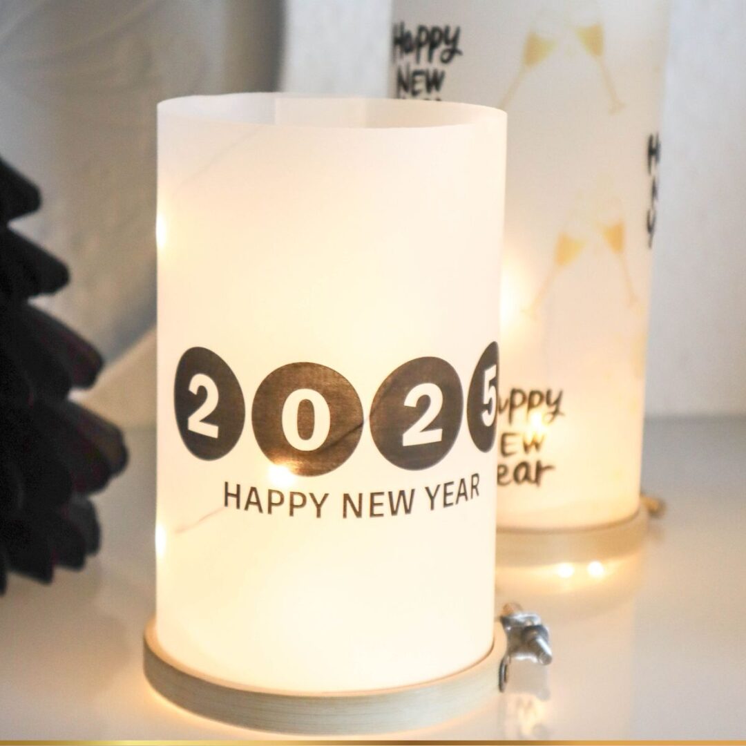 DIY Druckvorlagen für Silvester-Windlichter mit Stickrahmen