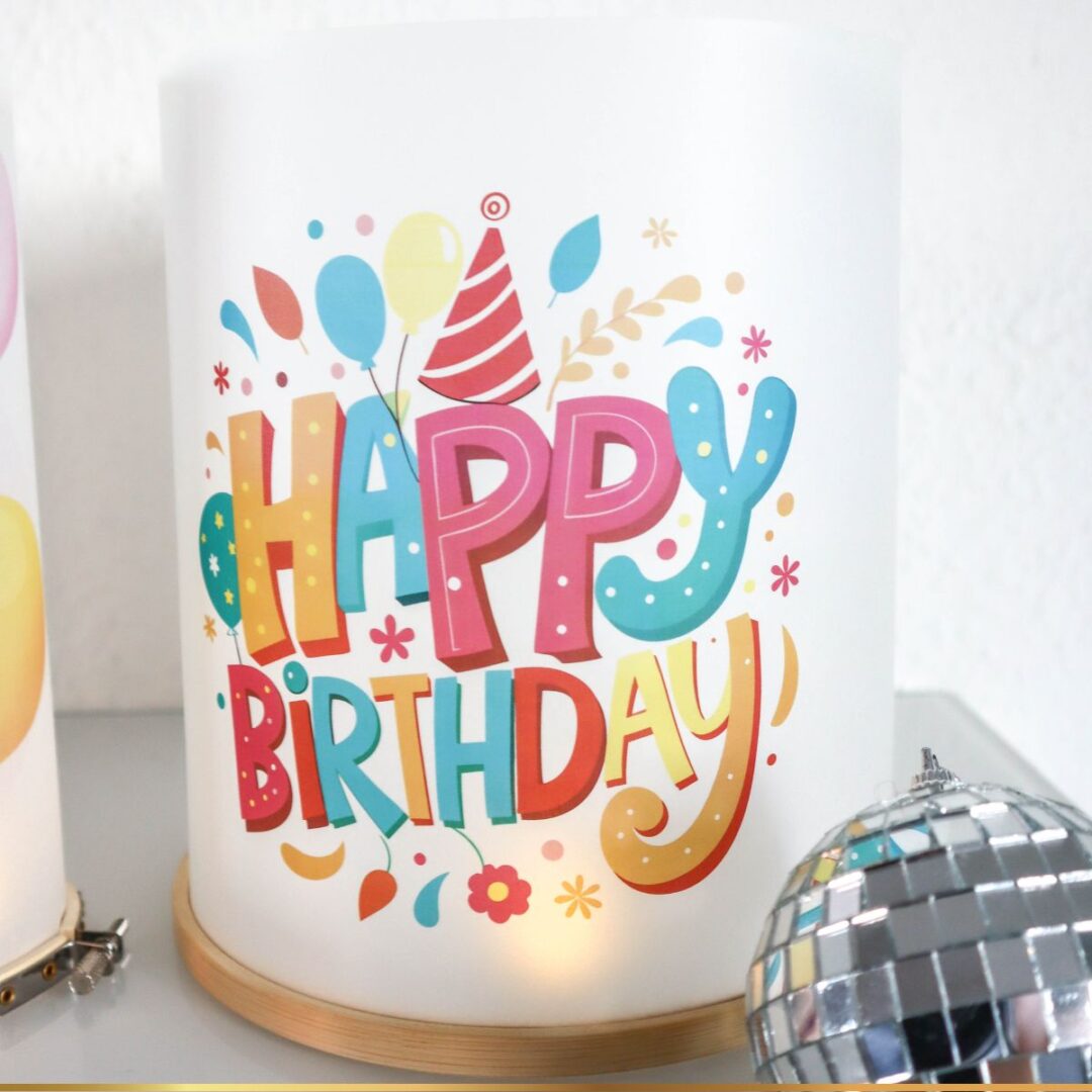 DIY Druckvorlagen für Geburtstags-Windlichter mit Stickrahmen – Bild 5