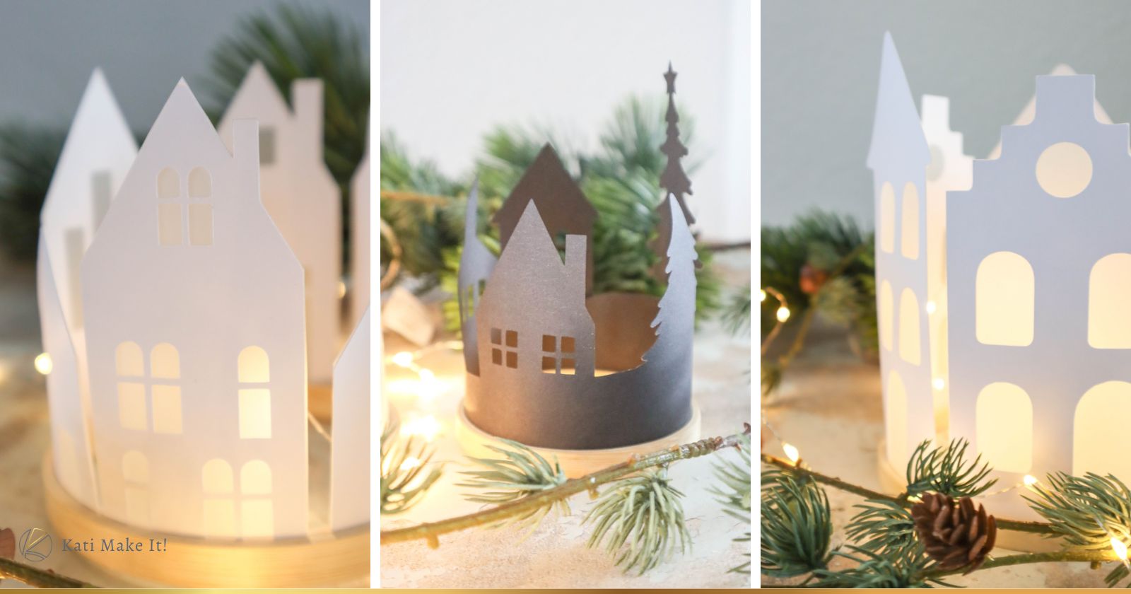 Adventsdeko selber machen: DIY Papierkranz mit Lichterhäusern basteln (bekannt aus SWR) Lichterhäuser aus Papier basteln und als leuchtenden Kranz arrangieren – so entsteht eine stimmungsvolle Adventsdeko zum Selbermachen.