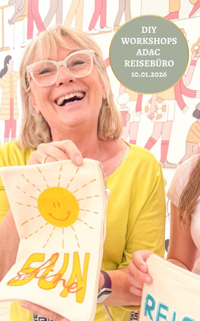 DIY-Taschen-Workshop im Breuningerland Ludwigsburg: Kreative Workshops zur Eröffnung des ADAC Reisebüros am 10. Januar 2026 – Gestalte dein persönliches Accessoire und starte stylisch in den nächsten Urlaub. ADAC Reisebüro Ludwigsburg - Kostenloser DIY Workshop am 10.01.2026 | Kati Make It!